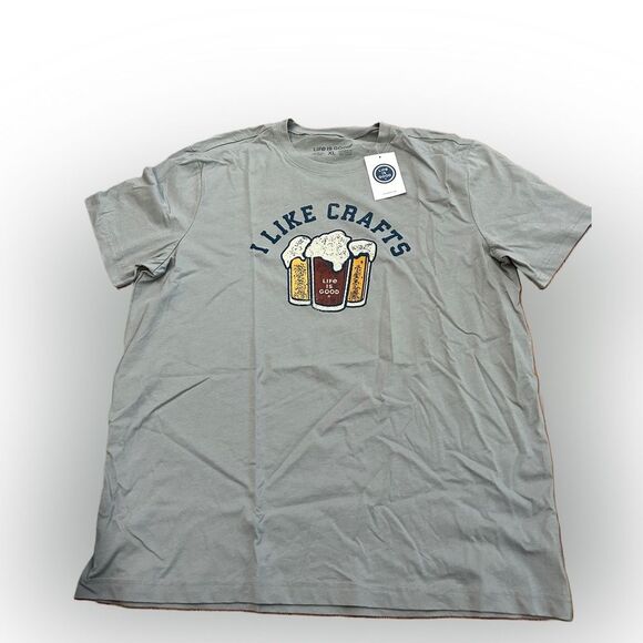 Life is Good I Like Crafts Beer Tshirt NWT - Picture 1 of 3